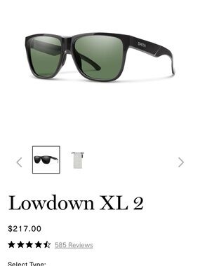 SMITH Black Frame Sunglasses with Green Lenses